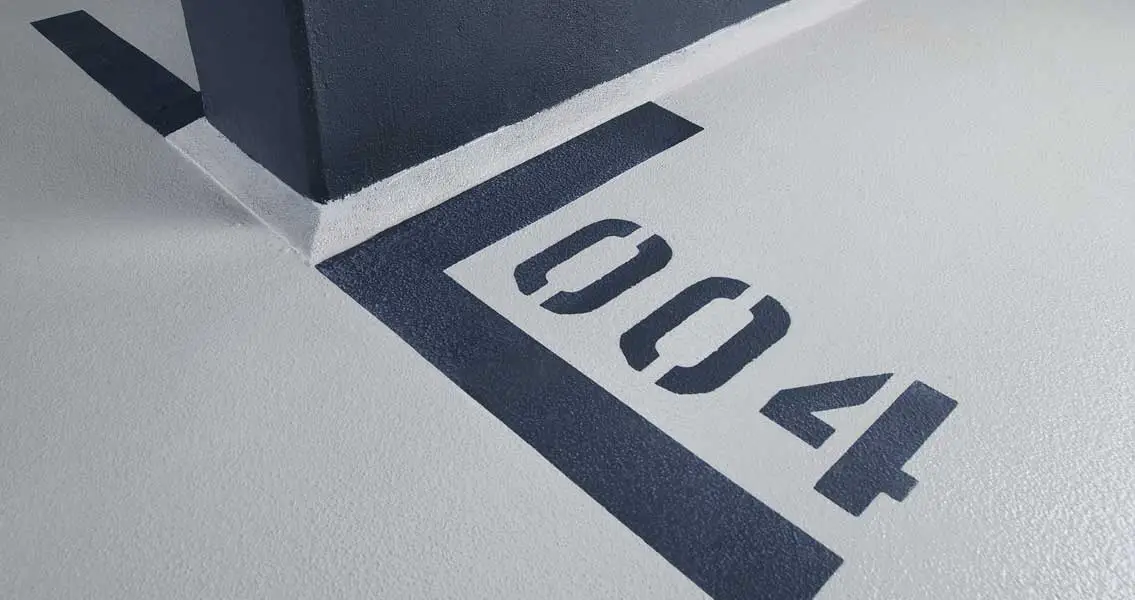 Wall, ceiling and  floor renovation in th underground car park of Pentahotel Leipzig