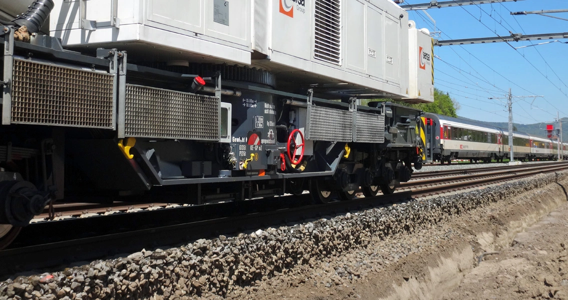 View of a bonded ballast bed.