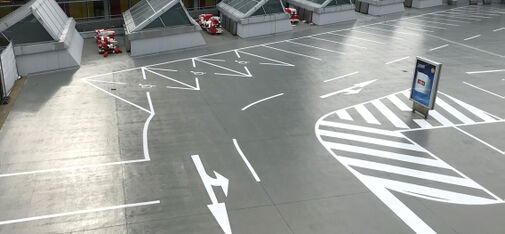 A solution with a coating system open to water vapour diffusion as well as being UV-stable and non-slip was required